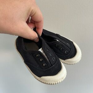George infant 5 black slip on sneakers shoes